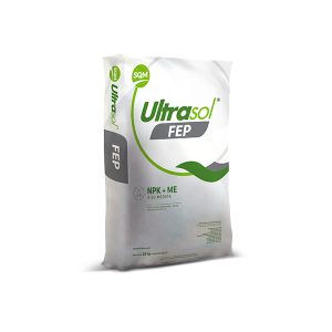 Seferno Fertilizante orgánico soluble Ultrasol FEP por agrícola y ofrece una solución Integral en fertirrigación, elaborado con las mejores materias primas sólidas solubles, tanto en macro como micronutrientes. Puede ser diseñado para cualquier cultivo y sistema de riego.