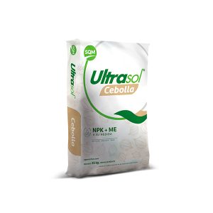 Seferno fertilizante ultrasol cebolla crecimiento que brinda óptimo balance de nutrientes NPK, aporte de nitrógeno nítrico para garantizar vigor en etapas tempranas, aporte de elementos secundarios y micronutrientes.