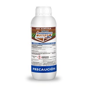 Seferno herbicida Finpac concentrado emulsionable de contacto; actúa inhibiendo la enzima glutamina sintetasa, la cual se encarga de catalizar la síntesis de la glutamina procedente del glutamato y el amoniaco, y que desempeña un papel fundamental para que la planta metabolice el nitrógeno.