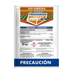 Seferno insecticida Lorpac 3G para el control de plagas del suelo (de la raíz). Está formulado en gránulos para ser aplicado directamente al suelo. Actúa por contacto, ingestión e inhalación.