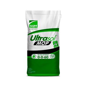 Seferno fertilizante cristalizado soluble Ultrasol Mop, una buena fuente de potasio para corregir deficiencias y/o aportar el potasio extraído por los cultivos