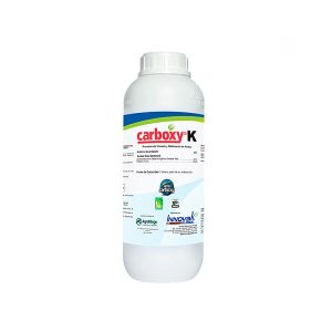 Seferno fertilizante foliar Carboxy K, aporta potasio de alta asimilación para mejor maduración, color y calibre de frutos.