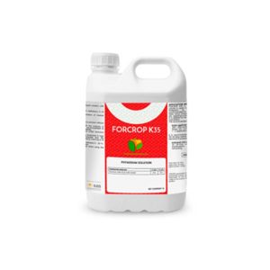 Seferno fertilizante foliar Forcrop K35, solución líquida de pH neutro con un alto contenido en potasio y ácidos orgánicos tricarboxílicos