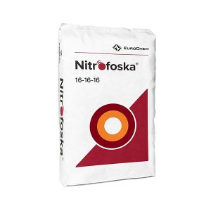 Seferno complejo químico Nitrofoska 16-16-16, asegura un suministro constante de todos los nutrientes durante el ciclo del cultivo