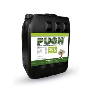 Seferno fertilizante foliar Push con un pH ligeramente ácido, su fórmula balanceada mejora las condiciones del suelo, así como incrementa el desarrollo de la microflora bacteriana.