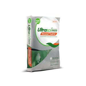 Seferno fertilizante Ultrasol® Micro Rexene® FeD12, solución de hierro para suelos ácidos a neutros. Ideal para hidroponía y aplicaciones por fertirrigación.